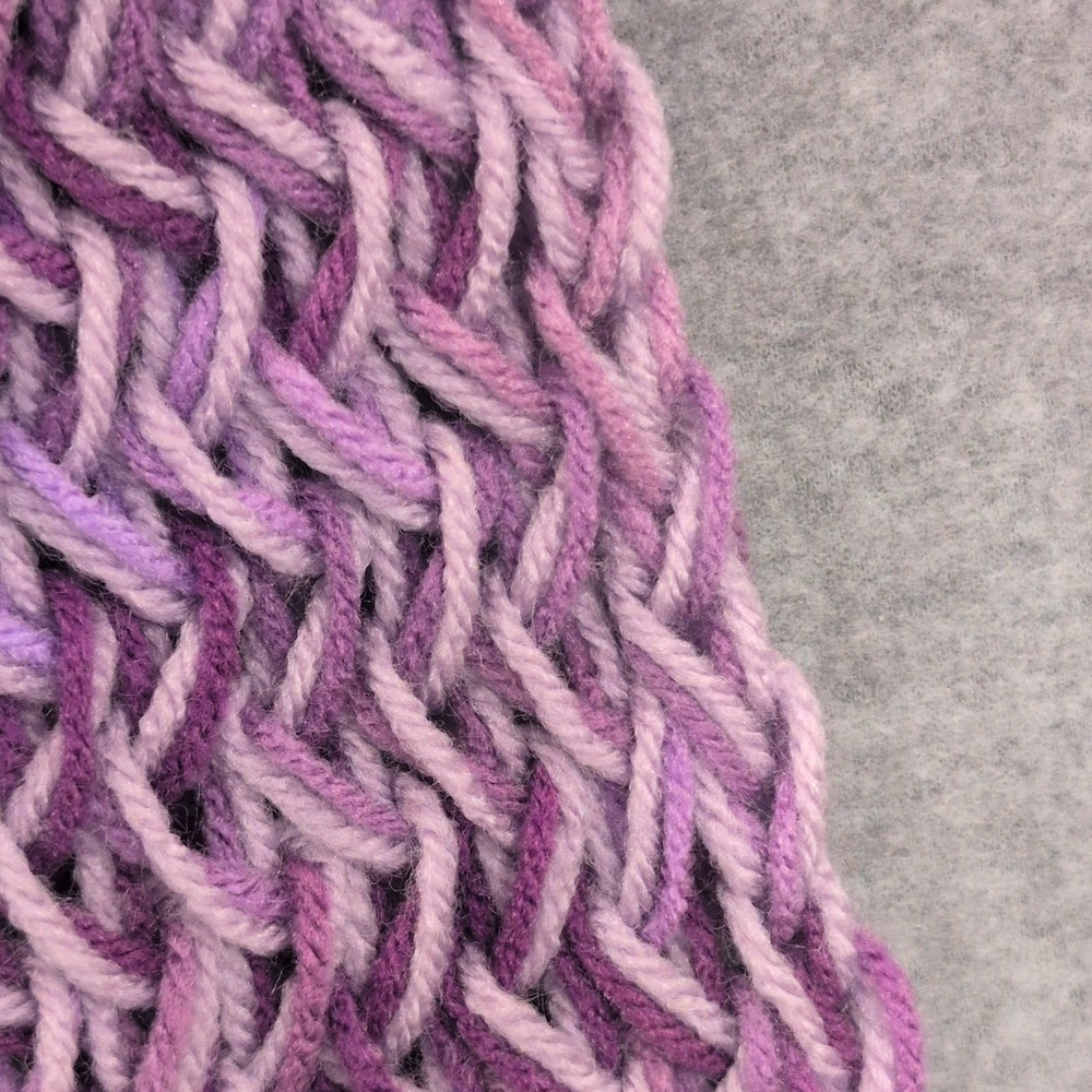 Handmade Infinity Scarf Loop Purple Pink Ombre Knit Cozy Winter Accessory - Picture 1 of 2